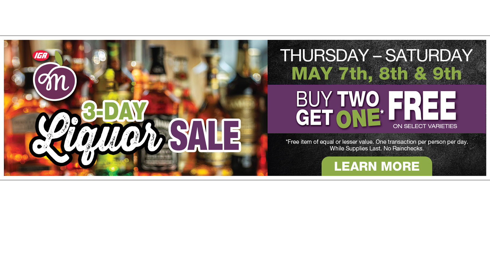Liquor Sale May